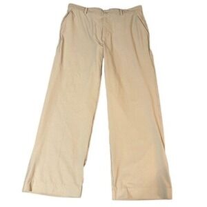 FJ FootJoy Mens Golf Pants Khaki Tan Chino Stretch Performance W35 L30